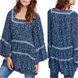 Free People Talk About It Flora Tunic Top